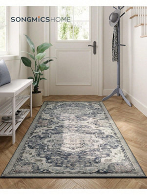 SONGMICS HOME Area Rug, 80 X 150 Cm Rug For Bedroom, Non-Slip Carpet ...