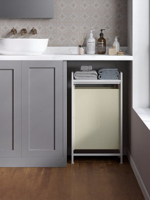 SONGMICS LCB091G01 3 Compartment Laundry Basket 150L With Lid, Bamboo