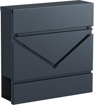 SONGMICS Letter Box, Wall-Mounted Post Box, Mailbox with Viewing Window ...