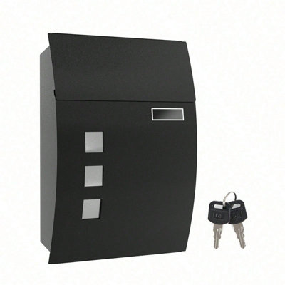 SONGMICS Mailbox, Wall-Mounted Lockable Post Letter Box with Viewing ...