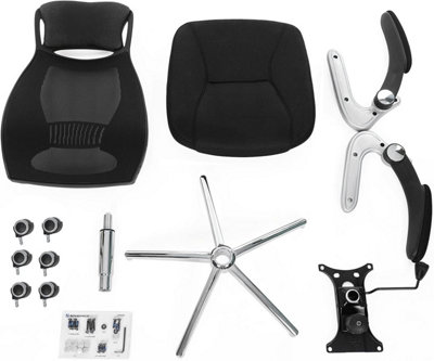 SONGMICS Office Chair High Back, Desk Chair, Mesh Office Chair, Swivel Desk Chair, Flip up Armrests, Black