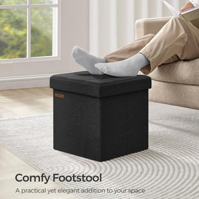 SONGMICS Ottoman Storage, Compact Foldable Footrest with Hidden ...