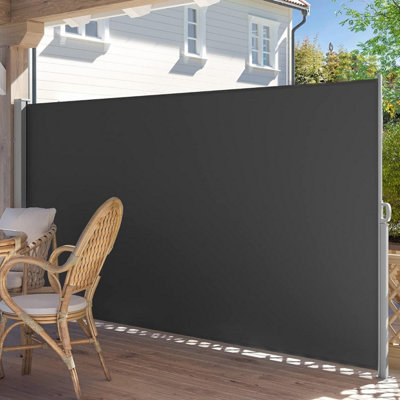 SONGMICS Outdoor Privacy Blind, Extendable, Sun Blocker, Garden Shade ...