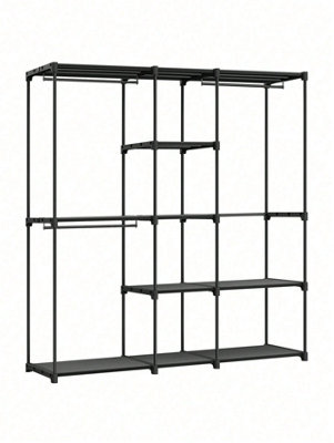 SONGMICS Portable Open Wardrobe, Clothes Rack, Freestanding Wardrobe ...