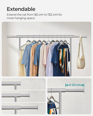 Double 2024 Hanging Rolling Adjustable Rack