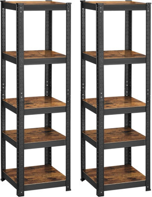 SONGMICS Storage Organizer Shelving Units, Set of 2, Storage Racks ...