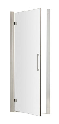 Sonic 8mm Toughened Safety Glass Hinged Shower Door & Bar Handle, Chrome, 900mm - Balterley