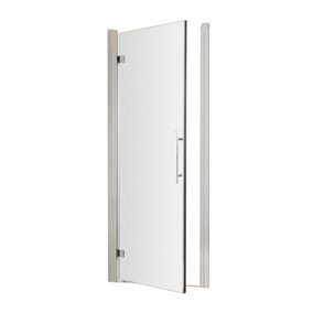 Sonic 8mm Toughened Safety Glass Hinged Shower Door, Chrome, 700mm - Balterley