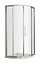 Sonic 8mm Toughened Safety Glass Shower Quadrant, Chrome - 900mm - Balterley