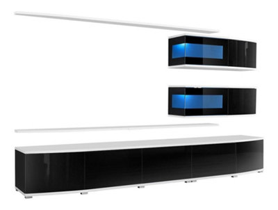 Sonic Entertainment Unit: Elegant Panoramic Storage - W2800mm x H1700mm x D500mm for TVs Up to 65"