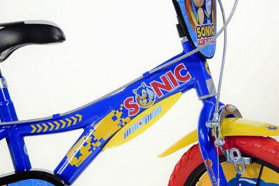 Sonic The Hedgehog Childrens 14 Bicycle w Stabilisers