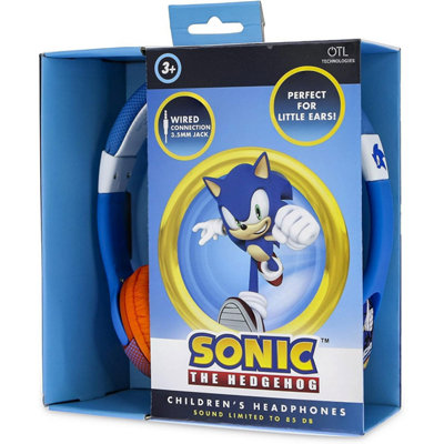SONIC THE HEDGEHOG Kid Safe Headphones w/Volume Limiting Control
