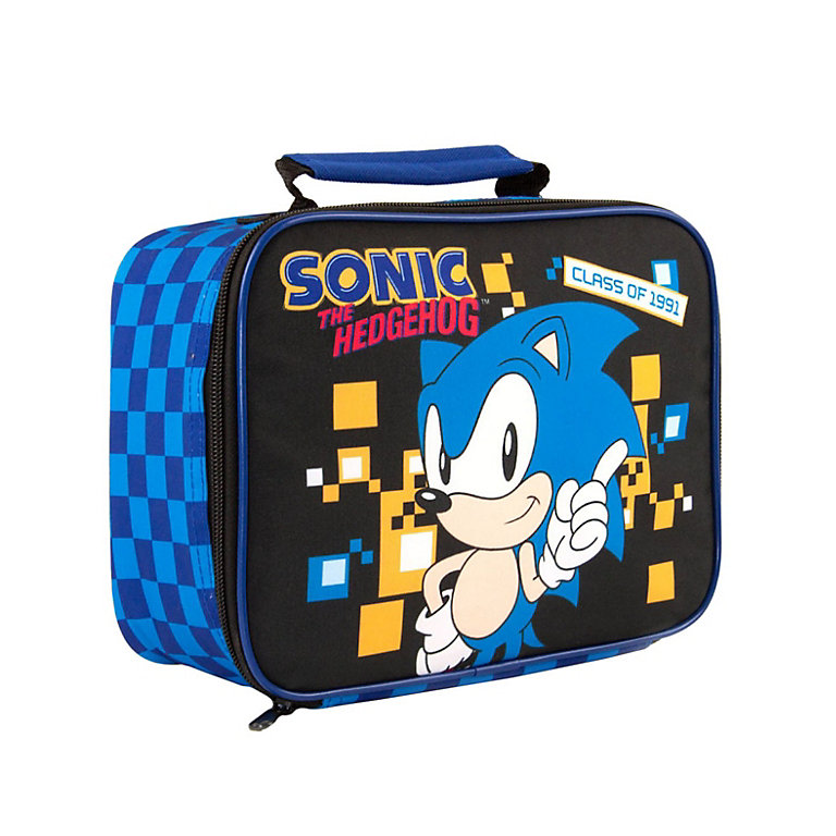 Sonic The Hedgehog Retro Style Gaming Lunch Bag Blue/Black/Orange (One  Size)