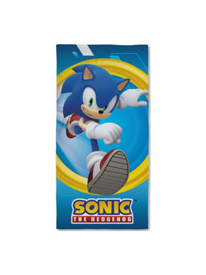 Sonic The Hedgehog Speed 100% Cotton Towel | DIY at B&Q