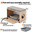 Sonoma Oak Beige Cat Litter Box Enclosure 60cm Wide - Hidden Cat Furniture & Dog House Indoor - Entryway Bench with Cushion on Top
