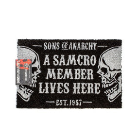 Sons Of Anarchy Door Mat Black/White (One Size)