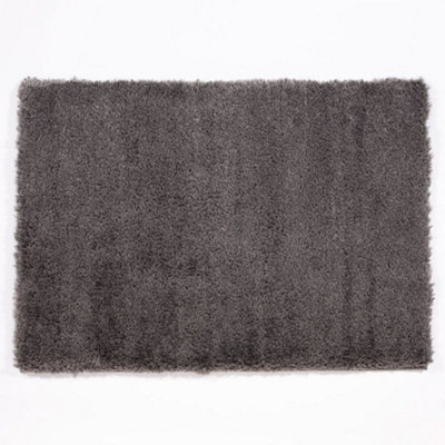 Sophia 120x170cm Charcoal Polyester Shaggy Rug