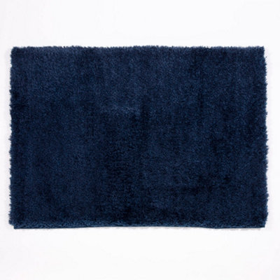 Sophia 120x170cm Navy Polyester Shaggy Rug