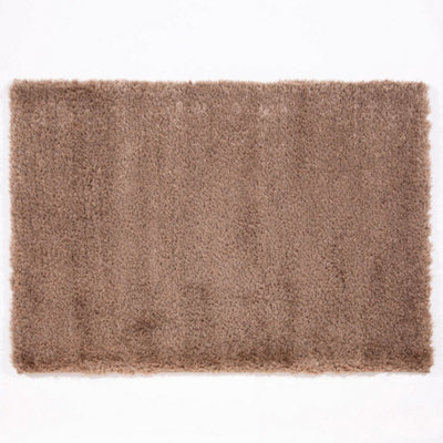 Sophia 120x170cm Taupe Polyester Shaggy Rug