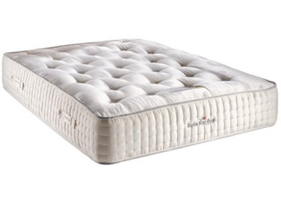 Sophia Briar-Rose Amber 3000 Pocket Sprung Natural Wool Bamboo Bed Set 4FT6 Double Large End Drawer - Wool Chestnut