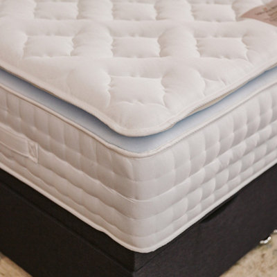 Sophia Briar-Rose Nova 1000 Pocket Sprung  Cushioned Pillow Top Memory Foam Bed Set 5FT King 4 Drawers - Naples Slate