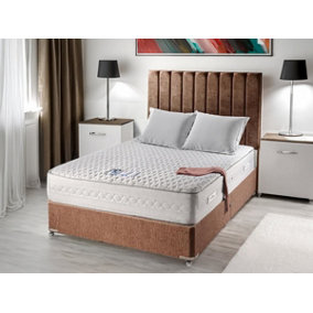 Sophia Briar-Rose Penelope 2000 Pocket Sprung Talalay Latex Bed Set 4FT Small Double 4 Drawers - Wool Chestnut