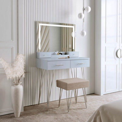 Grey dressing table mirror online