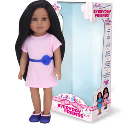 Muñeca De Vinilo Miley De 18 Pulgadas Sophia's - Cabello Moreno, Ojos Marrones, Ropa Incluida
