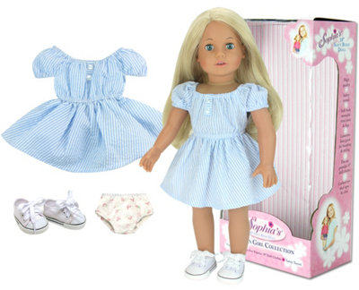 Sophia's by Teamson Kids 18'' Soft Bodied Blonde Doll "Sophia" with Blue Eyes