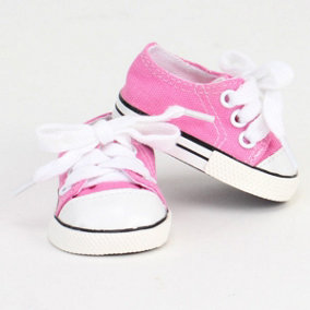 Sophia's by Teamson Kids Light Pink Canvas Sneaker Shoe with Laces for 18" Dolls