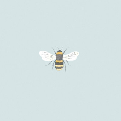 Sophie Allport Duck Egg Bees Pearl effect Embossed Wallpaper