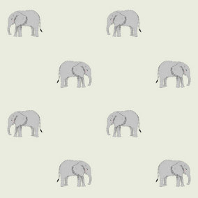 Sophie Allport Green Wildlife Pearl effect Embossed Wallpaper