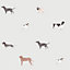 Sophie Allport Grey Dogs Pearl effect Embossed Wallpaper