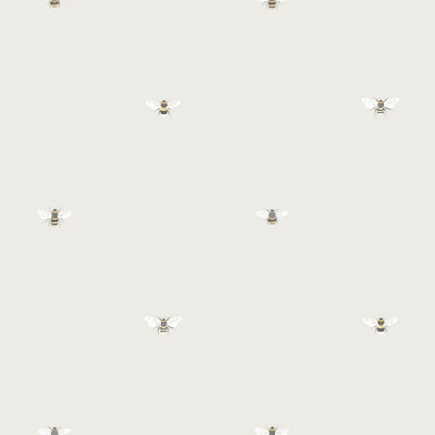 Sophie Allport Natural Bees Pearl effect Embossed Wallpaper