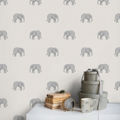 Sophie Allport Natural Wildlife Pearl effect Embossed Wallpaper