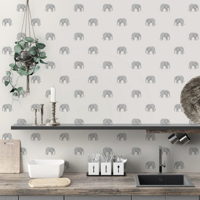 Sophie Allport Natural Wildlife Pearl effect Embossed Wallpaper