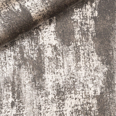 Sophie Laurence Industrial Distressed Concrete Charcoal MetallicCopper Wallpaper