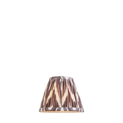 Sophisticated 16cm Pearl Grey Tapered Lamp Shade with Pleated Zigzag Design
