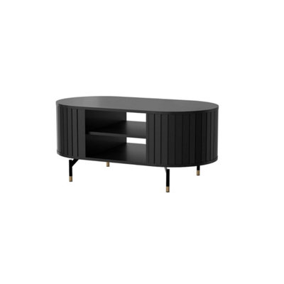 Sophisticated Black Zante 6 Coffee Table 1040mm x 470mm x 560mm - Dramatic Living Solution