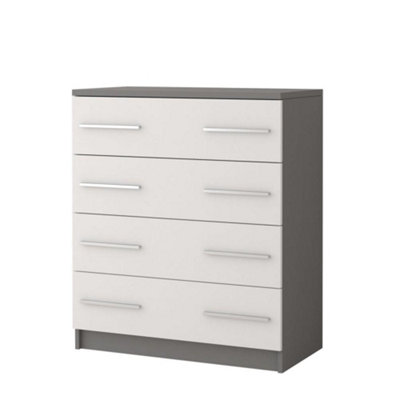 Sophisticated Grey Matt Chest of Drawers H930mm W800mm D400mm - Modern Storage for Stylish Interiors