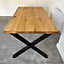Sophisticated Oak Dining Table - 300x90cm (seats 10-12 people)