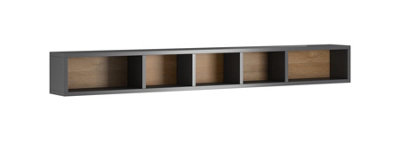 Sophisticated Toledo 02 Wall Shelf 169cm in Grey Matt - Contemporary Elegance for Modern Living