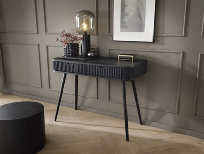 Sophisticated Zova Desk H800mm W1030mm D490mm in Midnight Black - Sleek Workspace Solution