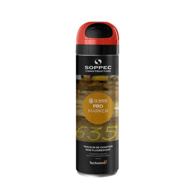Soppec Red Temporary Promarker Line Marking Spray Paint 750ml