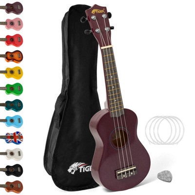 Soprano Beginners Ukulele with Gig Bag, Felt Pick & Aquila Strings