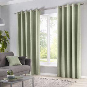 Sorbonne 100% Cotton Light Filtering Plain Dyed Eyelet Curtains