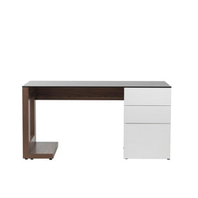 Sorbonne Exclusive Writing Desk White / Walnut Look