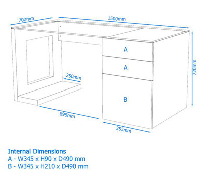 Sorbonne Exclusive Writing Desk White / Walnut Look