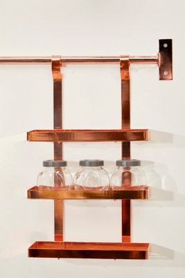 Sorello Rose Gold Three Level Hanging Rack