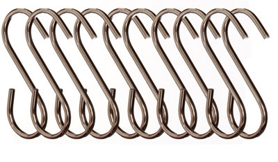 Sorello Set of 10 Chrome Hanging Hooks